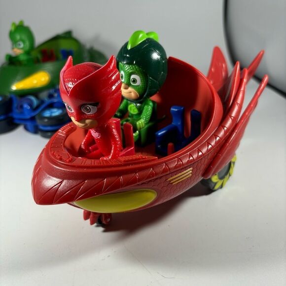 PJ Masks Vehicle & Figure Lot Owlette‎ Gekko - Picture 6 of 7
